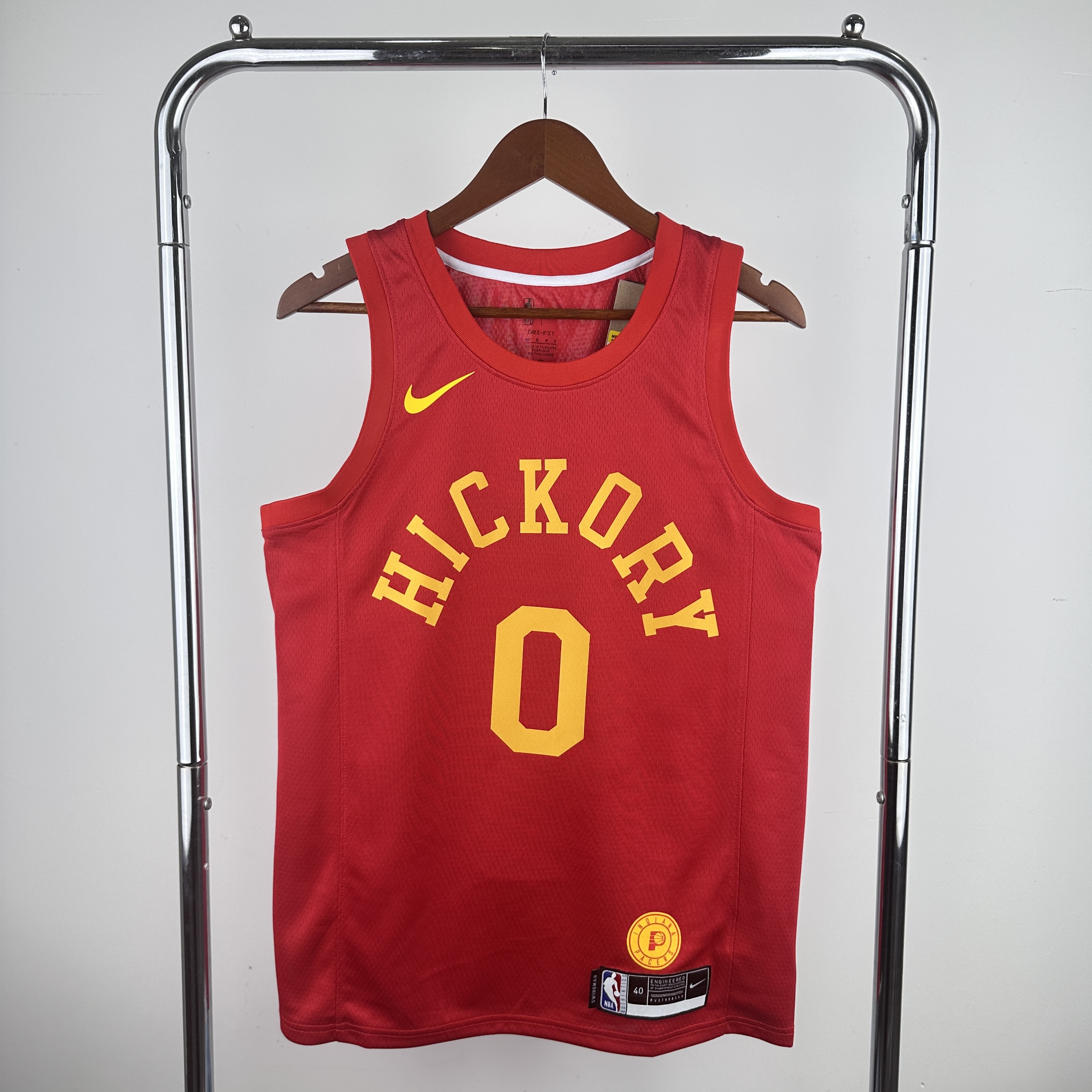 Men Indiana Pacers #0 Haliburton Red Throwback Nike 2024 NBA Jersey->orlando magic->NBA Jersey